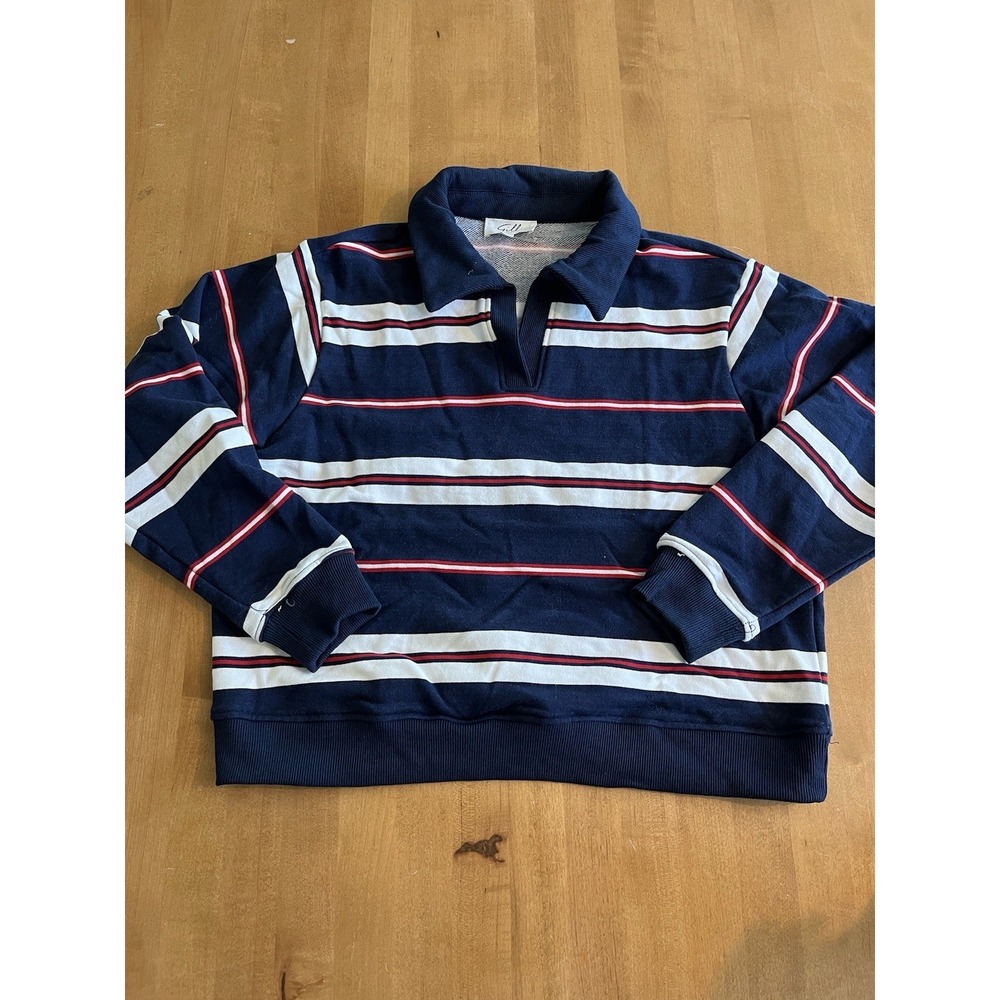 Gilli Women's Y2K School Girl Long Sleeve Polo Sweater Vintage Retro Sz A Small